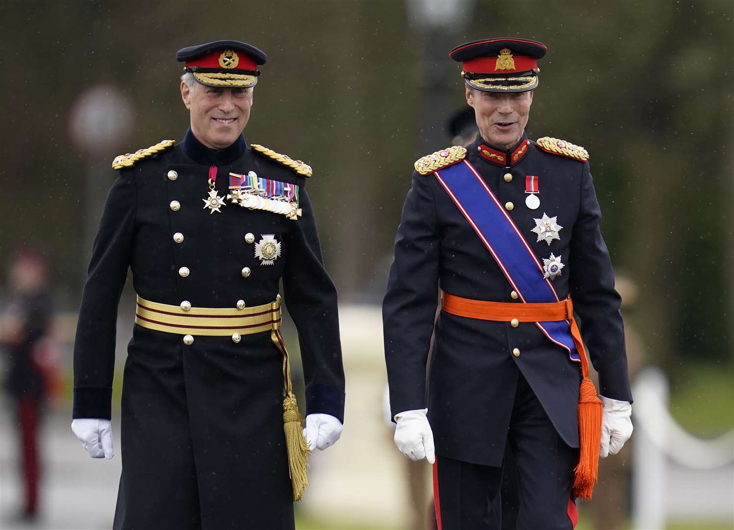 Henri, Grand Duke of Luxembourg (right) arrives for the 200th Sovereign’s Parade at the Royal Military Academy Sandhurst (Andrew Matthews/PA)