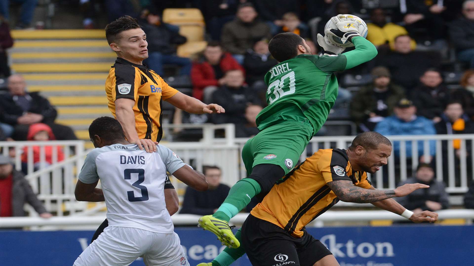 Stones ask questions of the Torquay defence Picture: Gary Browne