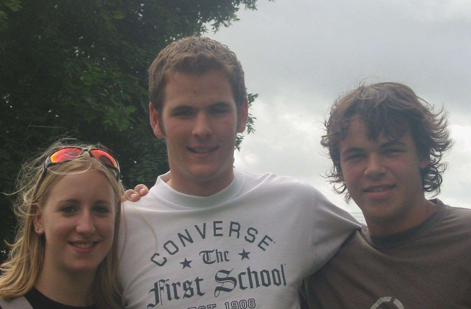 Queen Elizabeth's Grammar School, Faversham, pupils Nicola Walton, 18, Simon Denning, 17 and Fred Grillet, 17, were beaming after collecting their A-level results