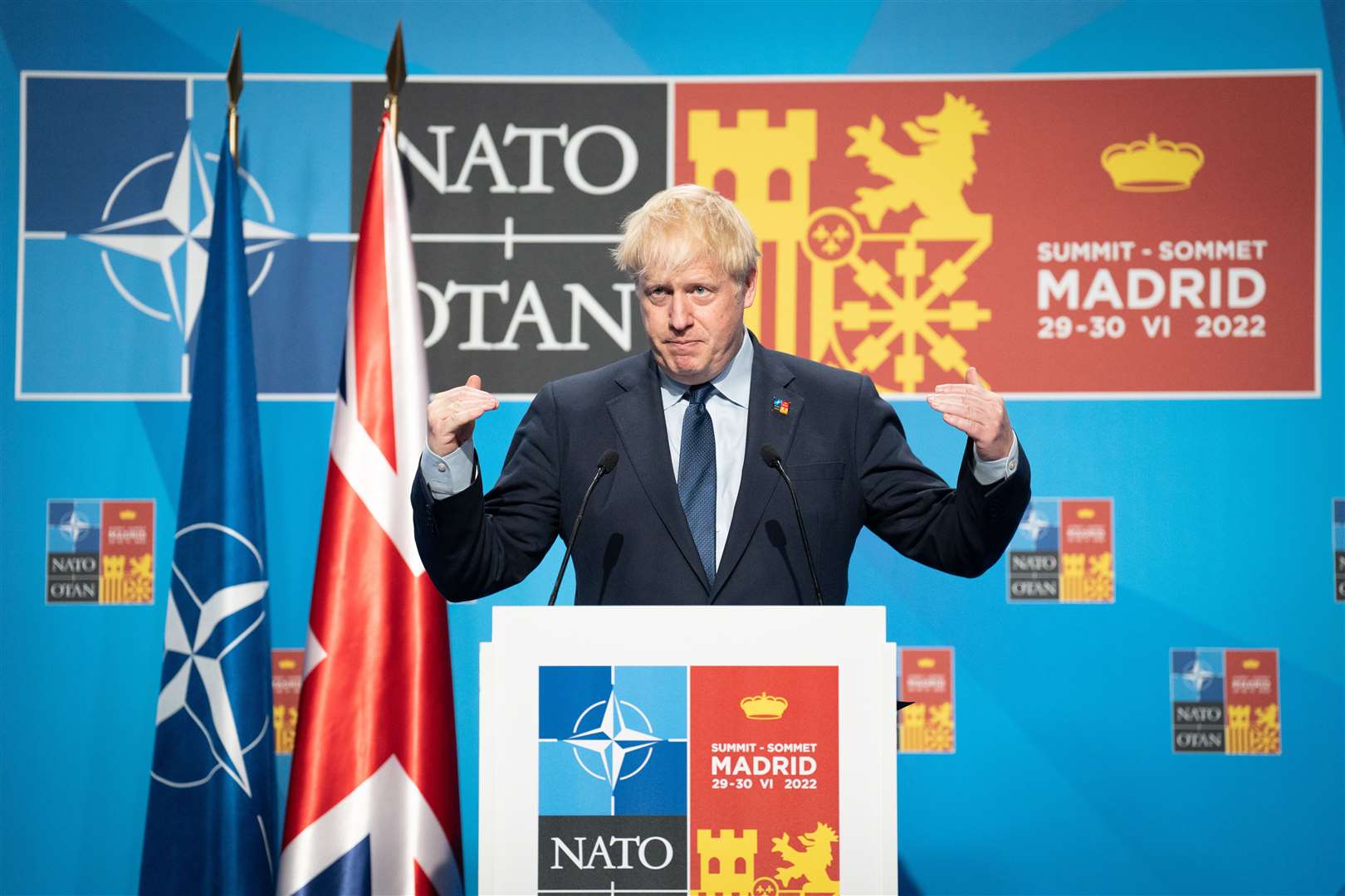 Prime Minister Boris Johnson has promised a further £55bn in defence spending over the rest of the decade in response to the threat posed by Russia (Stefan Rousseau/PA)