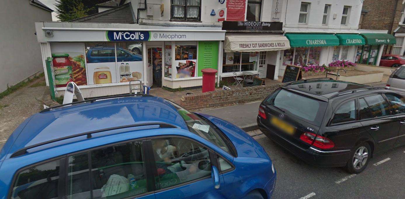 The pair were robbed outside McColls newsagent and post office. Picture: Google Street View