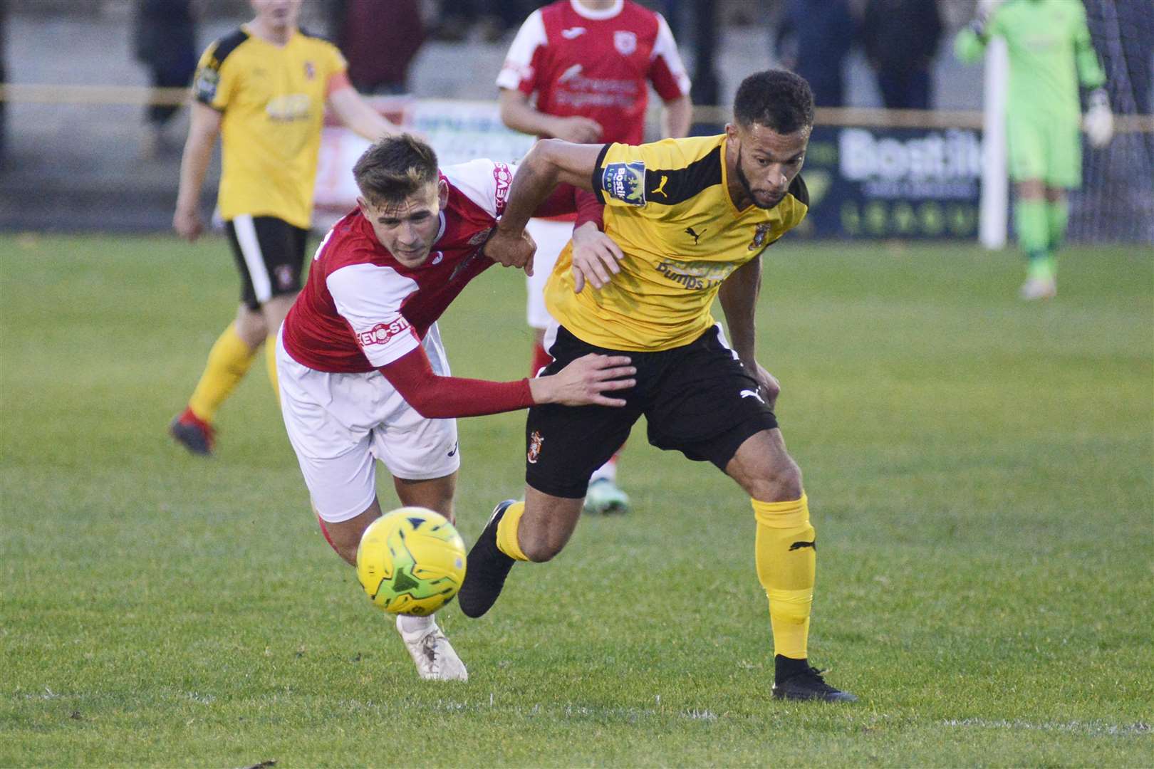 Folkestone (in yellow) beat Didcot 3-0 on Saturday to reach this stage Picture: Paul Amos