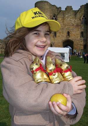 Natasha Baughurst, five, of the Loose Infant School Walking Bus.