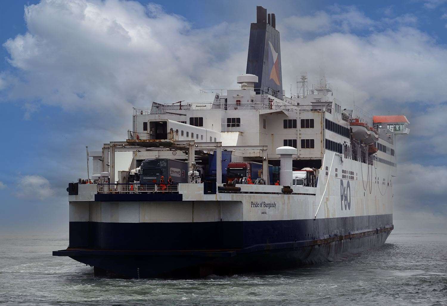 P&O's Pride of Burgundy is back on the Dover to Calais route to carry freight only. Picture: Nigel Howard