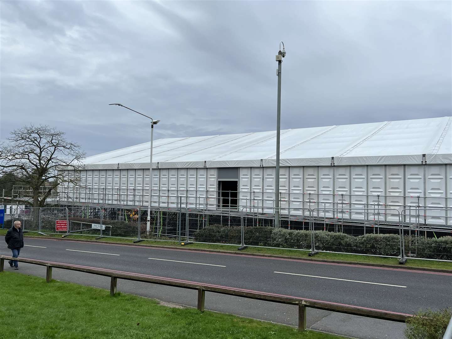 The facility built in the car park has now been taken down. Picture: Barry Goodwin