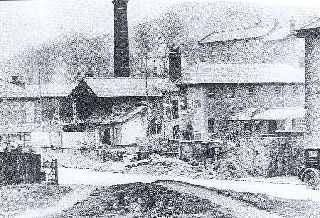 Rebuilding work taking place at Buckland Hospital in 1936 - the old workhouse buildings clear to see
