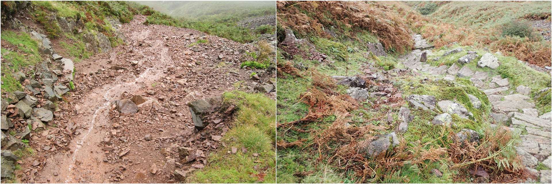 Before and after pictures of Silver How fell in Grasmere (Fix the Fells/PA)