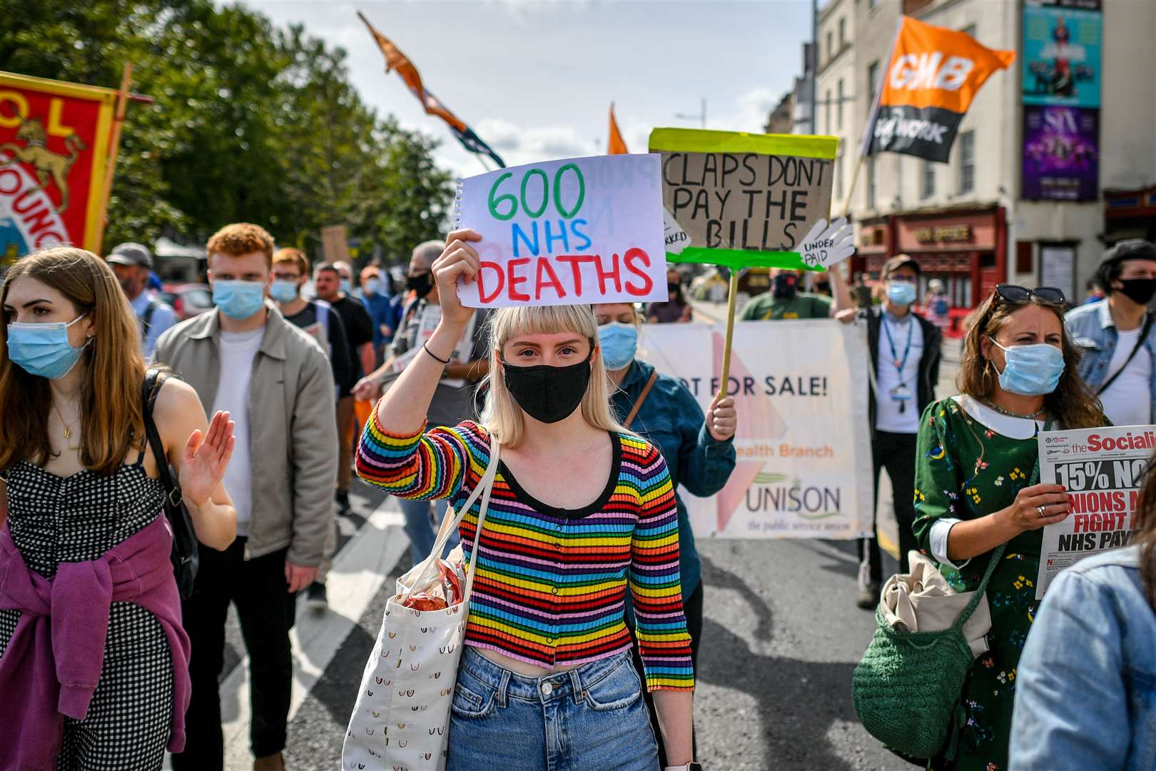 A protest was also held in Bristol city centre (Ben Birchall/PA)