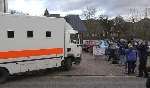 A police van carrying Antoni Imiela arrives at the crown court. Picture: JOHN WARDLEY