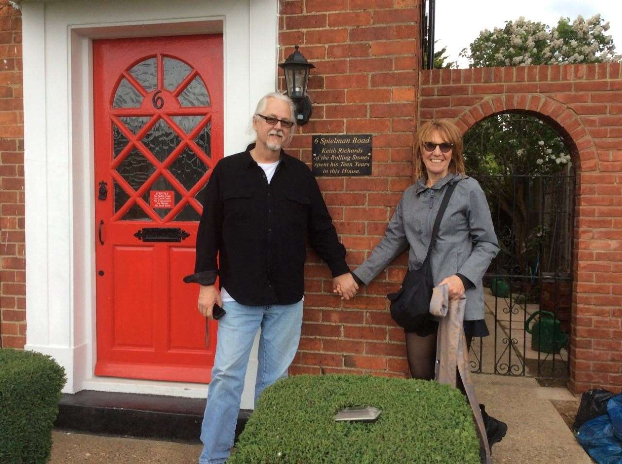 The plaque to Keith Richards of the Rolling Stones in Dartford