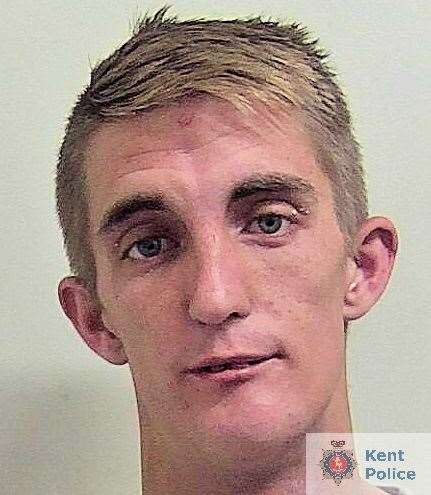 Charlie Moon, 27, has been jailed. Picture: Kent Police