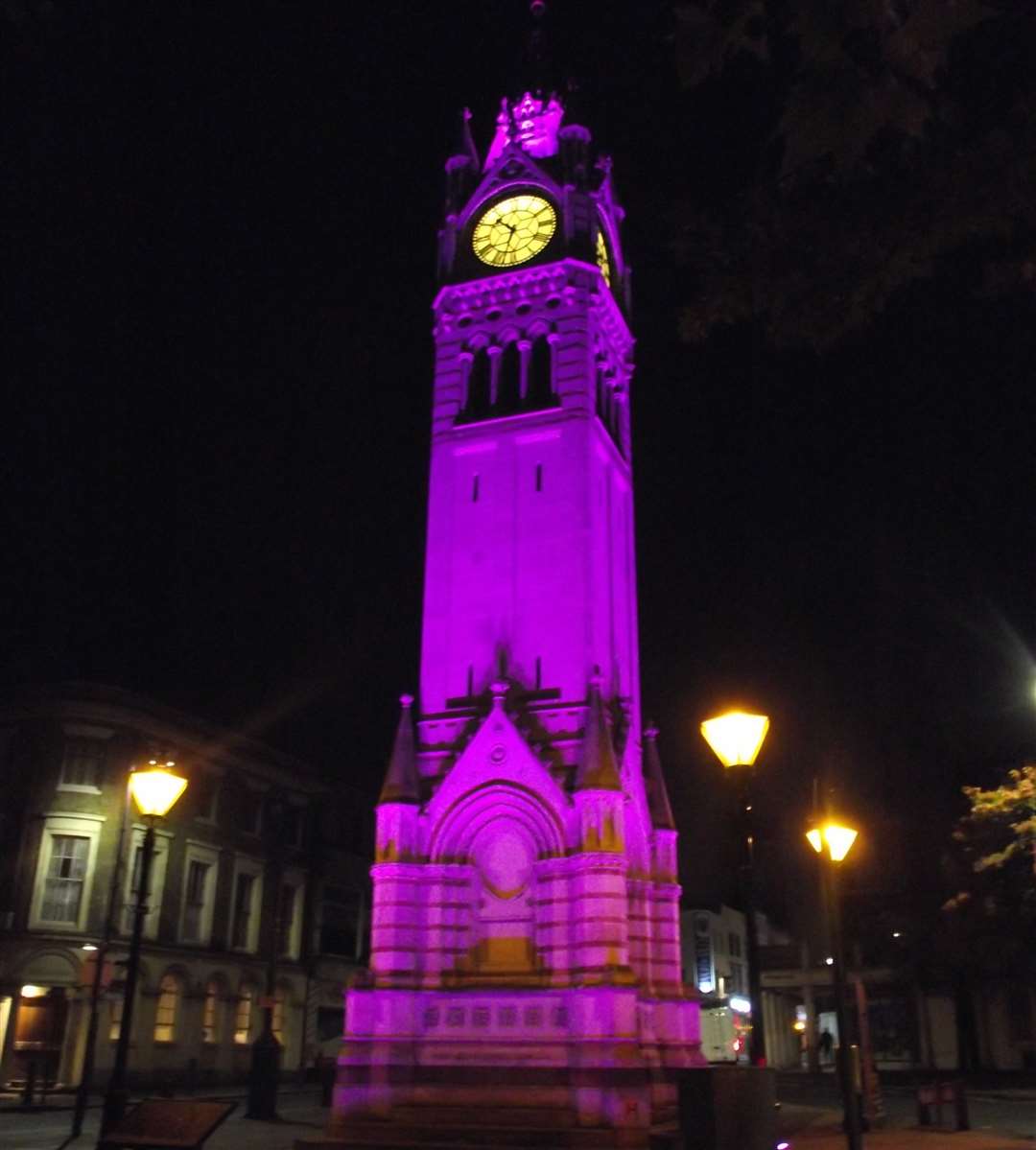 The clock tower will be lit up purple once again. Photo: Brian Portway
