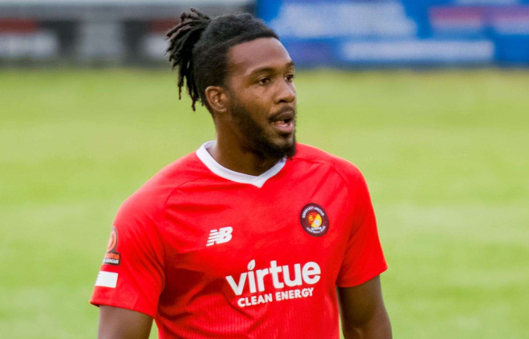 Ebbsfleet striker Dominic Poleon. Picture: Ed Miller/EUFC