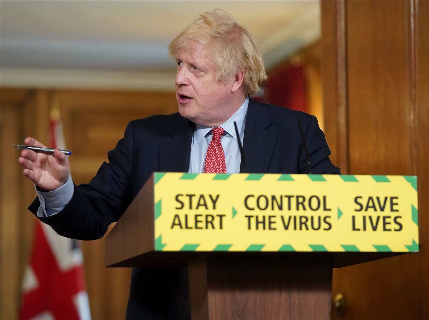 Prime Minister Boris Johnson during a media briefing in Downing Street [Pippa Fowles/10 Downing Street/Crown Copyright/PA]