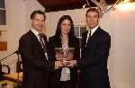 Prince Andrew presents Queens Award for International Trade to Award International chairman Vic Bussey and MD Emma Hayward