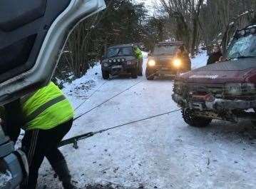 The Kent Off-Road Recovery Group helped out dozens of stranded drivers during the Beast from the East