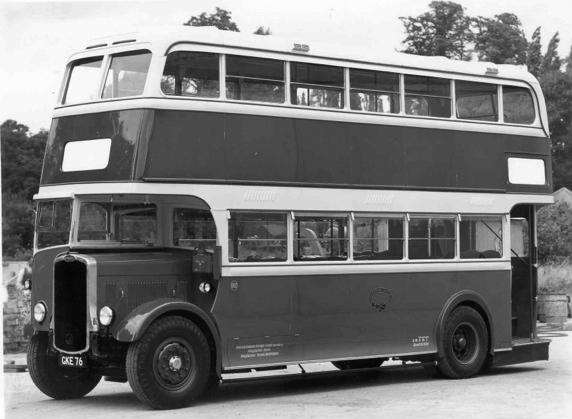 Chatham's sole surviving traction bus at work in the 1930s