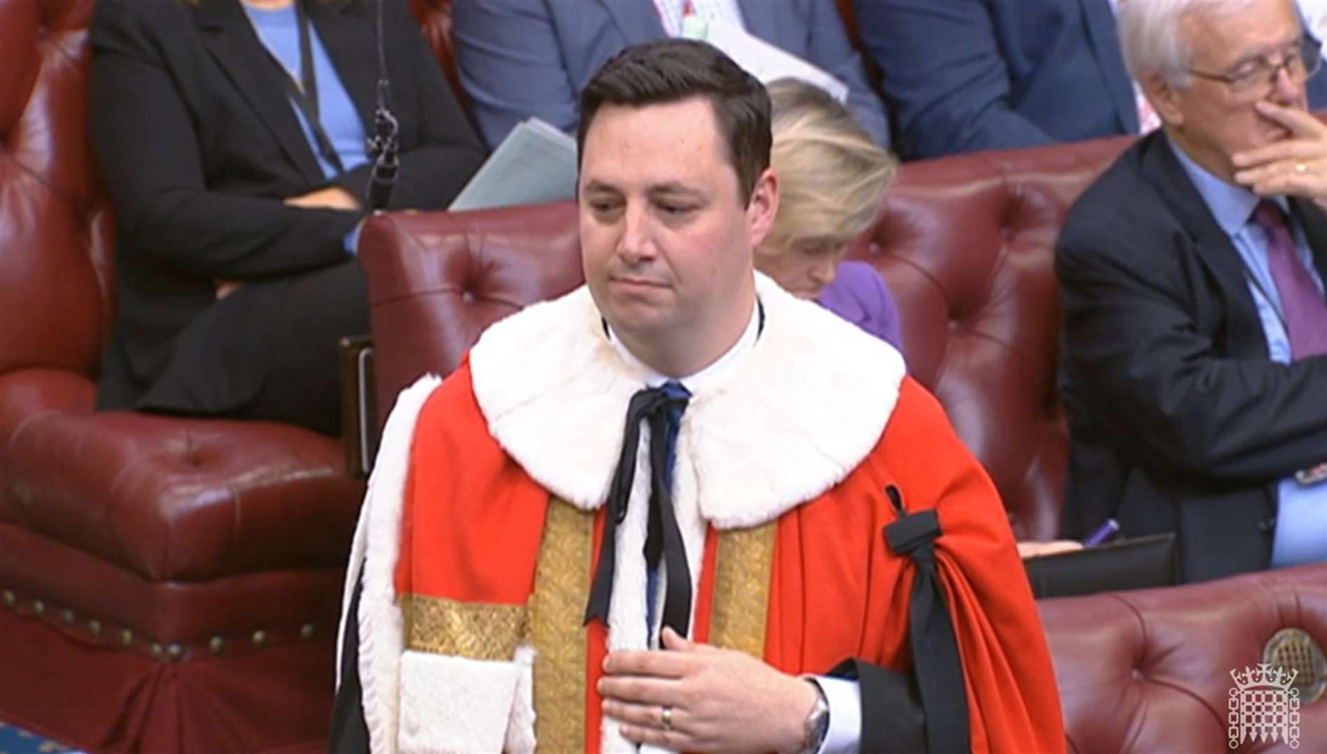 Ben Houchen, the Tees Valley mayor takes his seat in the Lords (House of Lords)