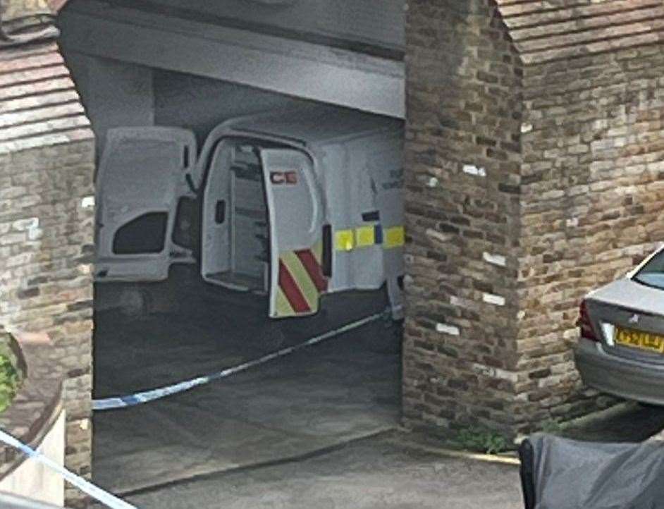 Forensic officers were called to Bath Street in Gravesend after a woman's body was found in an underground car park