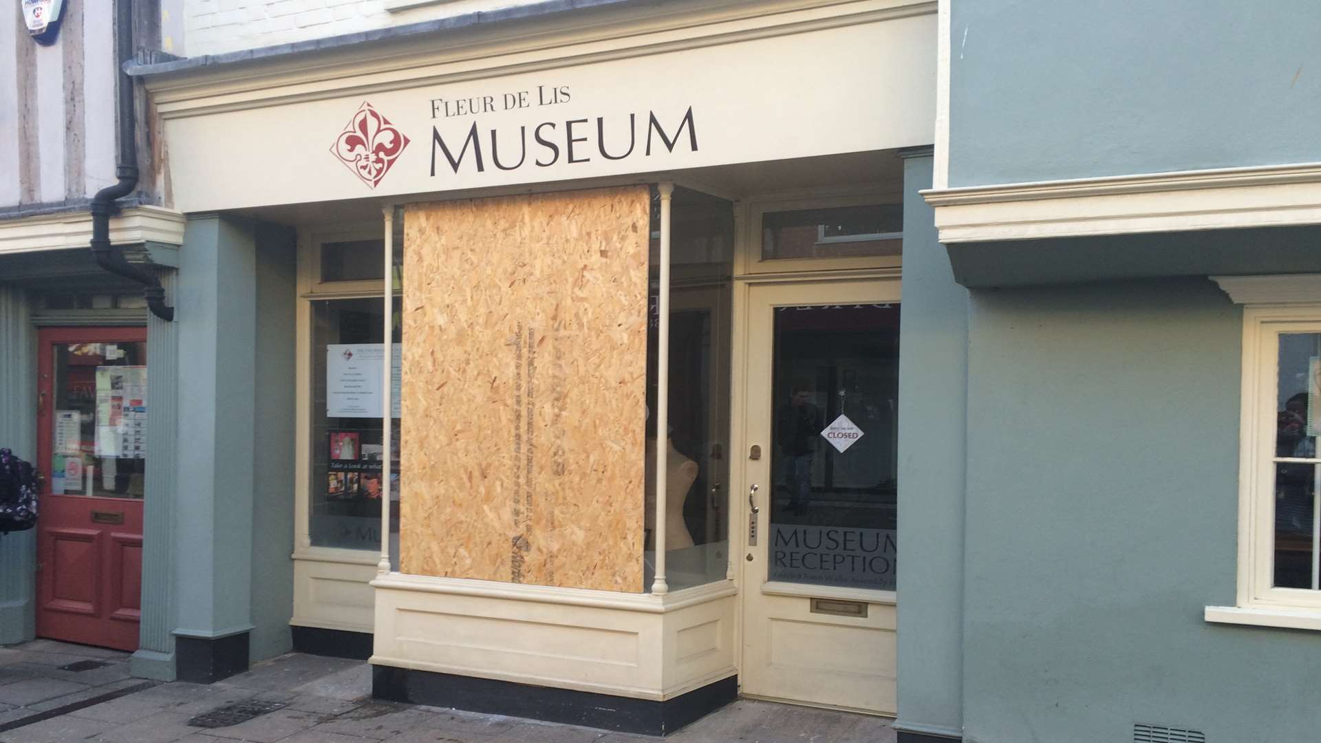 The Fleur de Lis museum had its windows smashed.