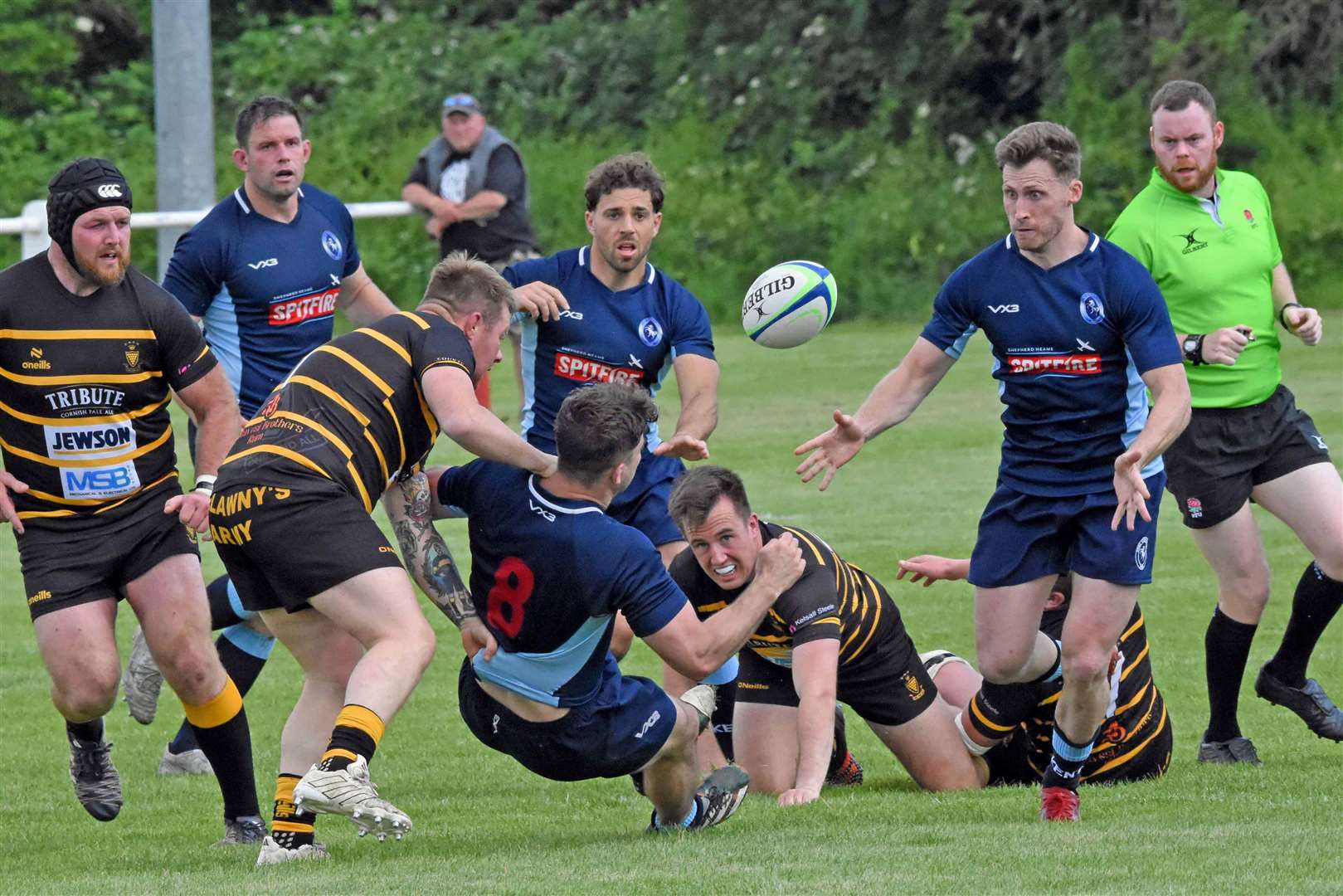 Kent (blue) defeated Cornwall in the group stages of this year's Bill Beaumont County Championship. Picture: Andy Wansbury