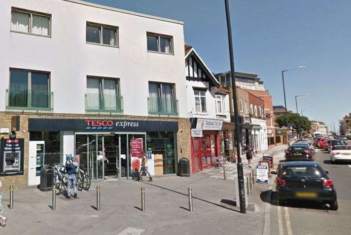 The fire happened at Tesco Express. Picture: Google Street View (7763412)