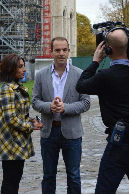 Filming at the cathedral (photo: Lisa Emanuel)