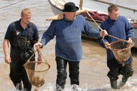 The oysters come ashore for the start of the 2009 Whitstable Oyster Festival