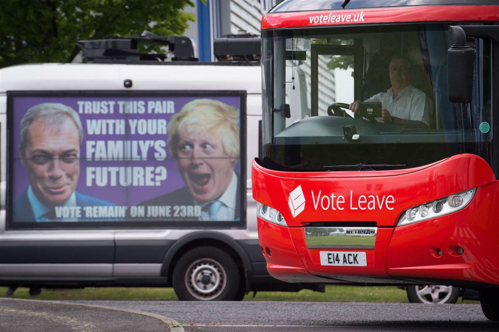 Nigel Farage and Boris Johnson both campaigned to leave the European Union in 2016 (Stefan Rousseau/PA)