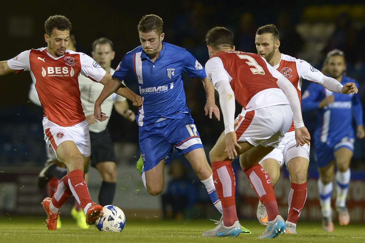 Rory Donnelly orchestrates Gillingham's fightback before scoring the first of his two goals Picture: Barry Goodwin