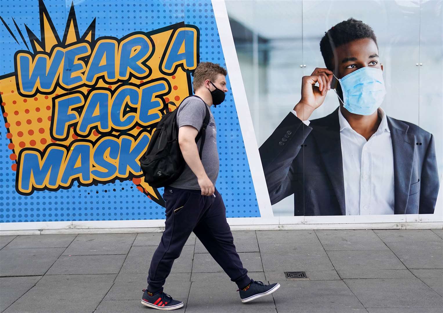 Masks in crowded places could be made mandatory under Plan B (Zac Goodwin/PA)