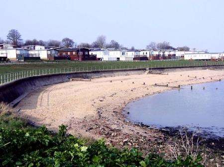 The beach at Allhallows Holiday Park a week after it was reopened