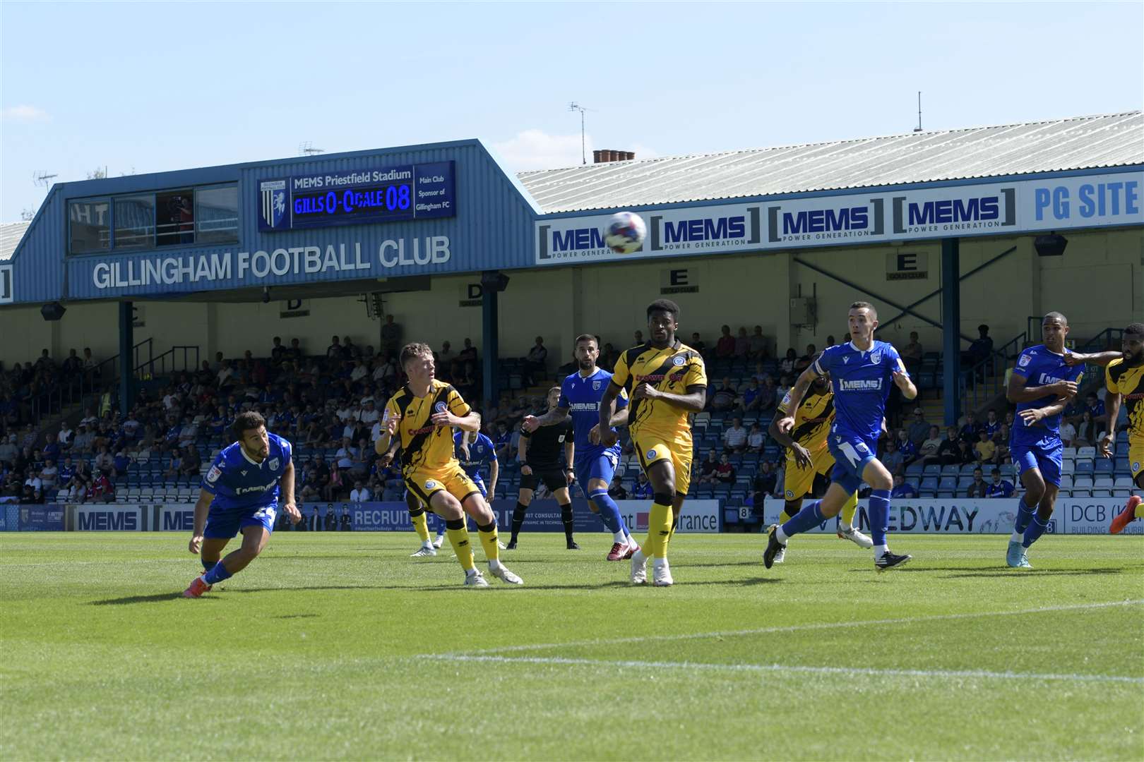 Scott Kashket opens the scoring for Gillingham Picture: Barry Goodwin (58481587)