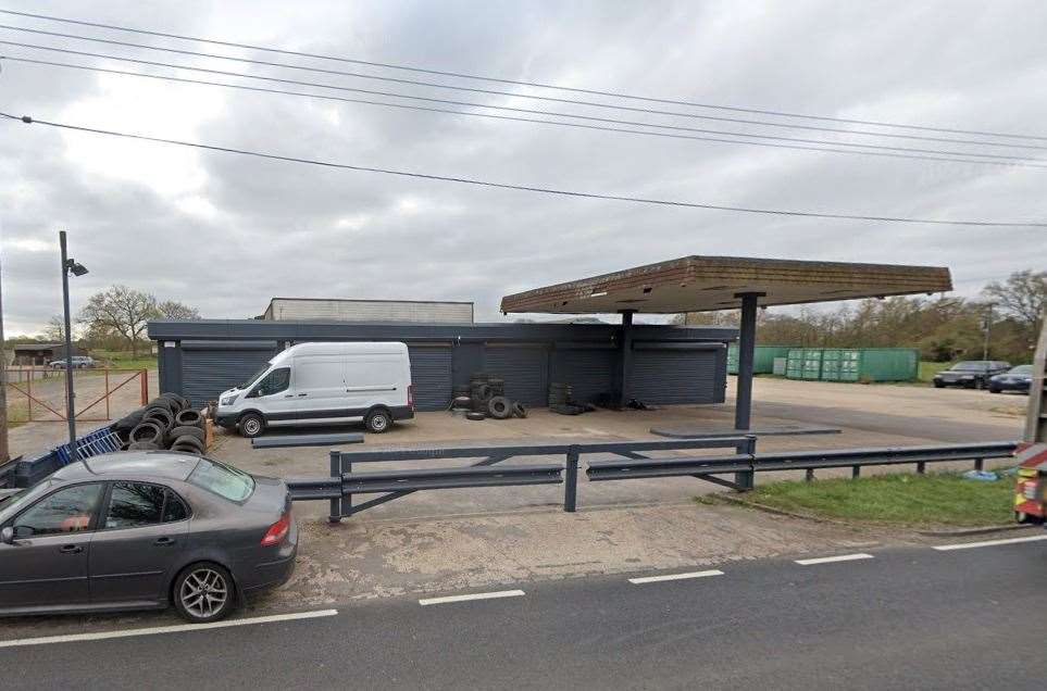 The site in High Halden due to be developed was previously home to a petrol station. Picture: Google