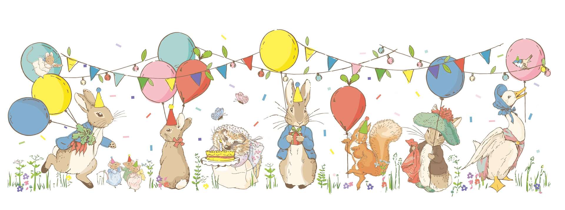 Happy Birthday Peter Rabbit 120th anniversary banner (Frederick Warne/PA)