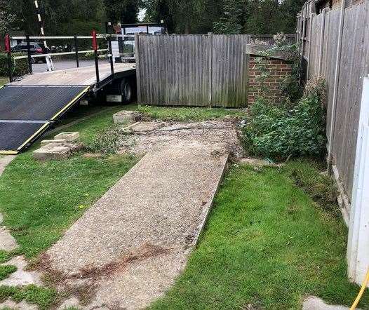 The toilet block was taken down on Friday Picture: Mike Whiting