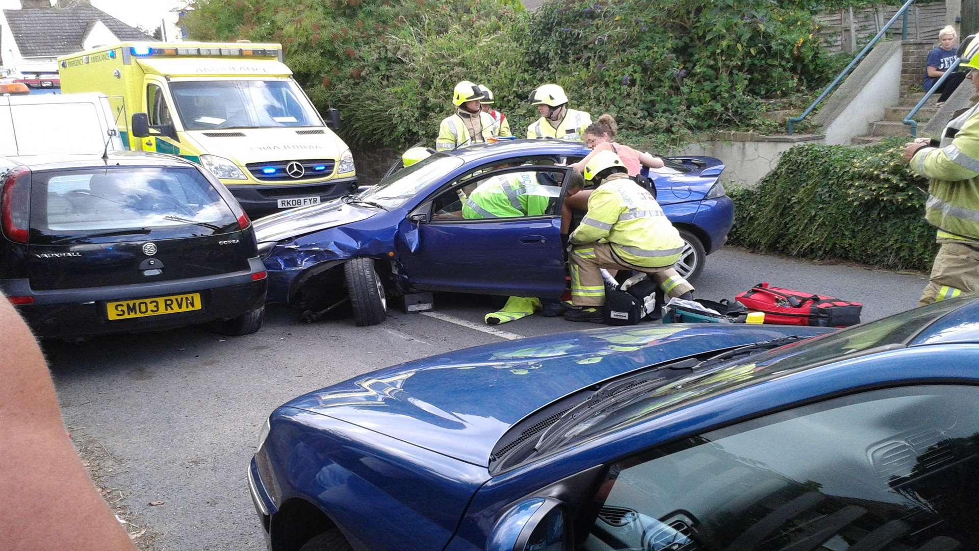 The scene of the crash at Teynham. Picture: David Mann