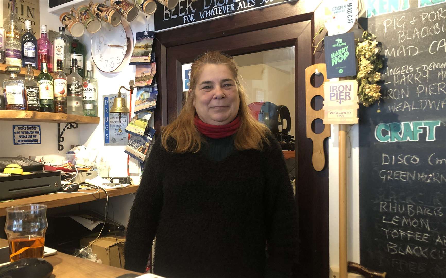 Sara Seabridge, landlady of the Yellow Stocks micropub in Sittingbourne