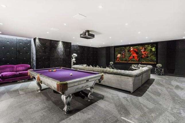 The cinema room with pool table. Picture: Zoopla / Platform Property