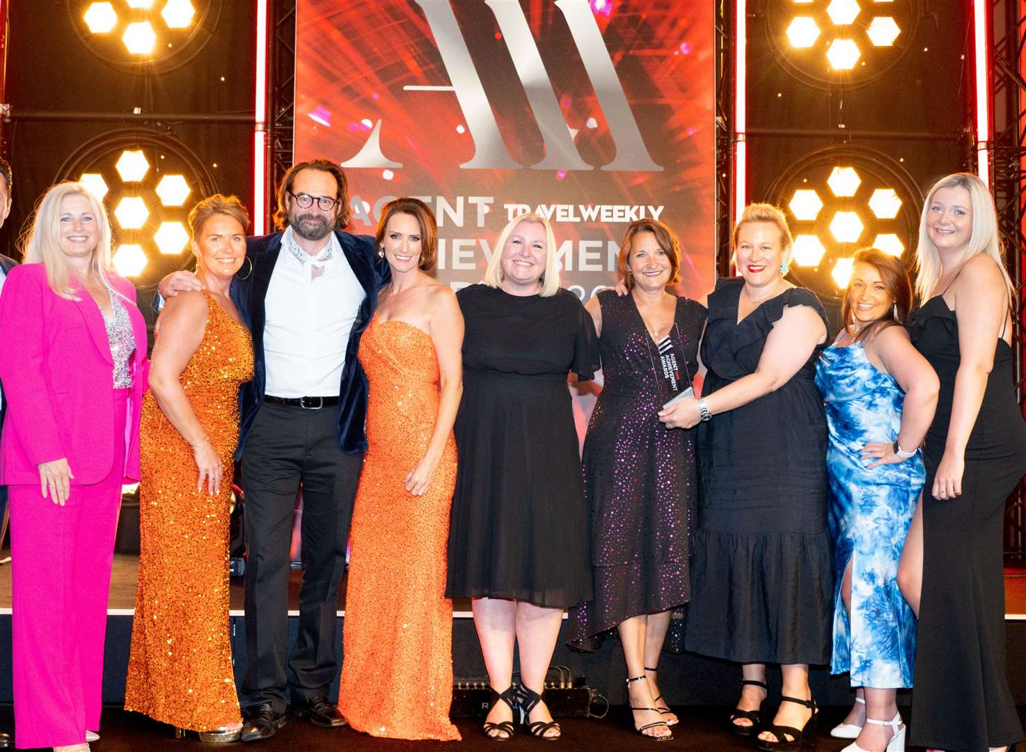 Staff at Baldwins collecting an award at the Travel Weekly Agent Achievement Awards in 2023. Picture: Steve Dunlop