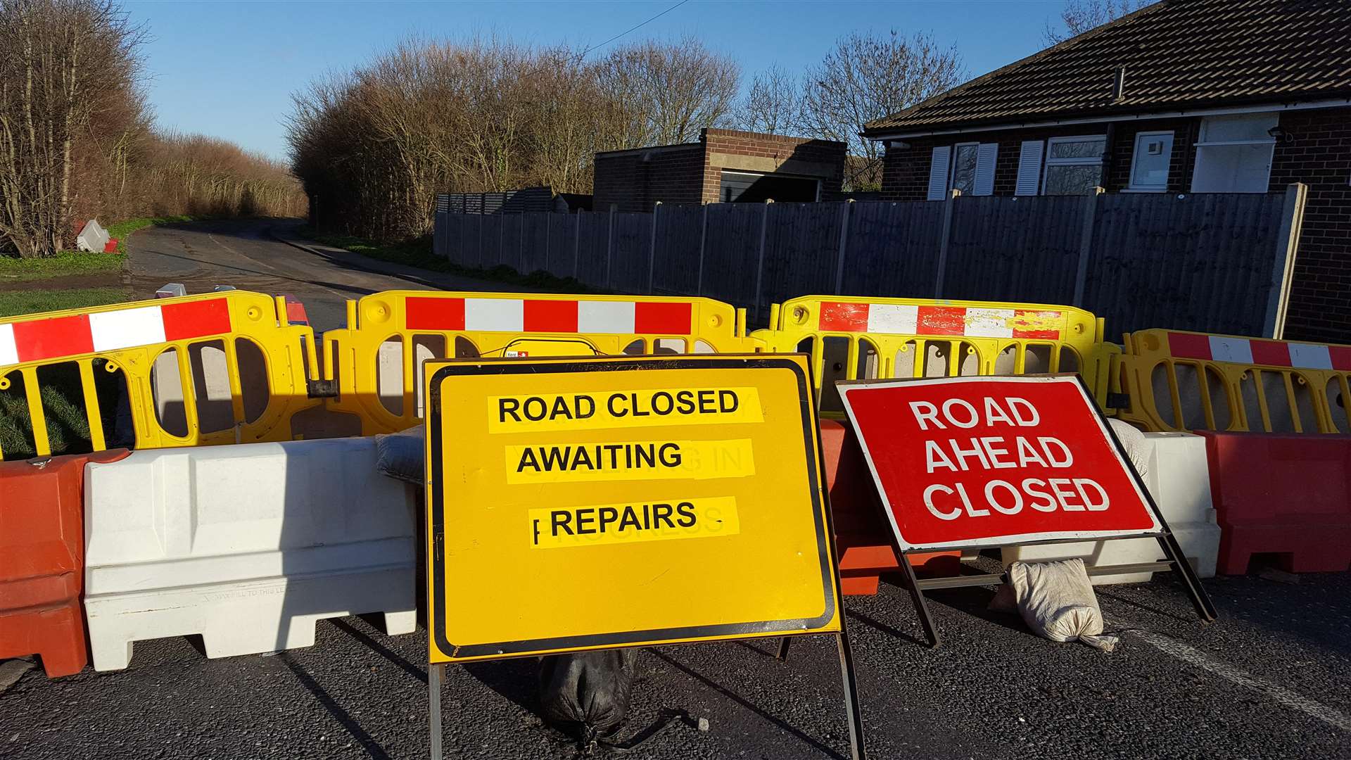 The road has been blocked off for several months