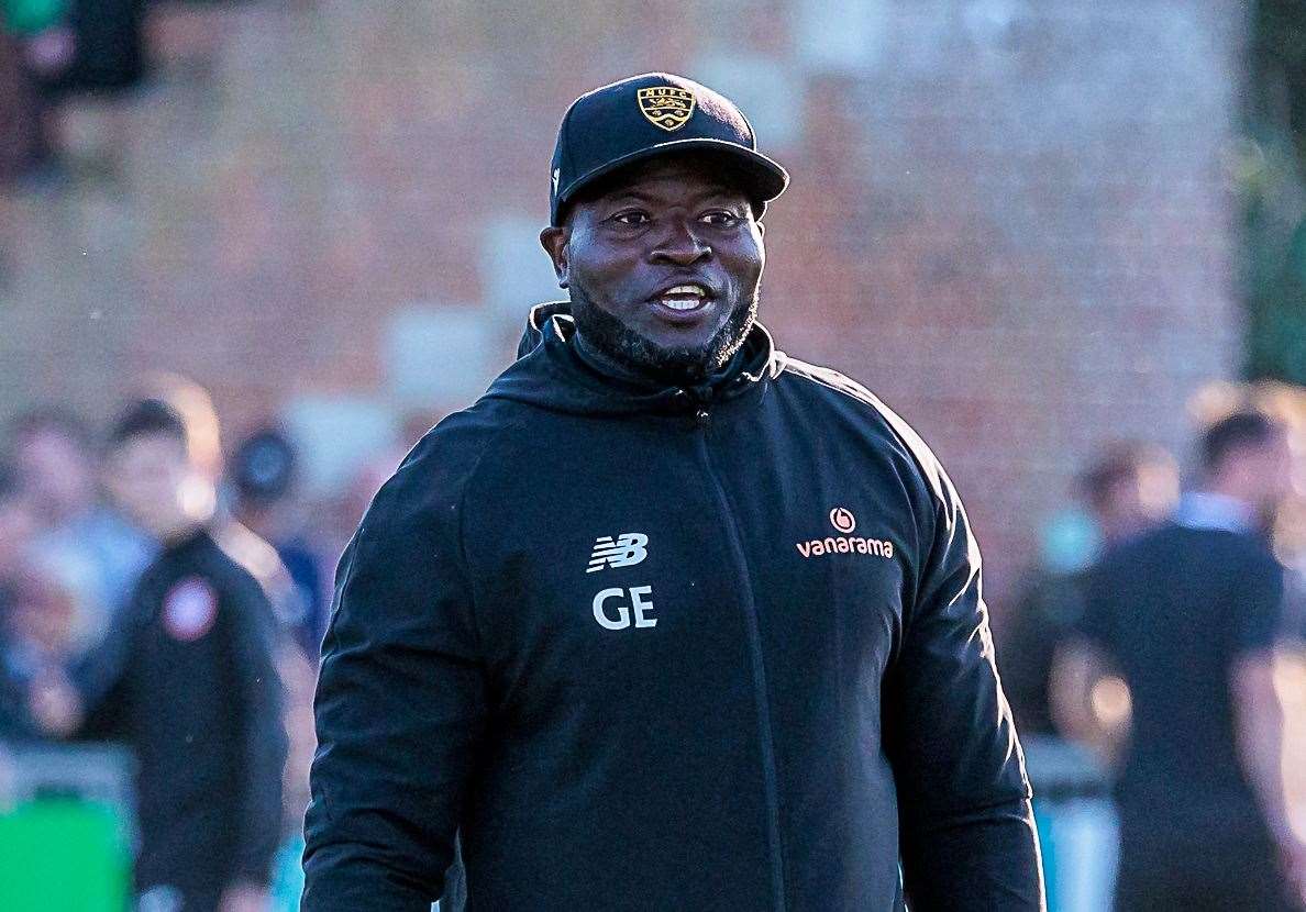 Maidstone United manager George Elokobi. Picture: Helen Cooper