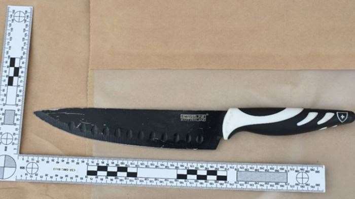 The kitchen knife used to stab Elianne Andam (Met Police/PA)