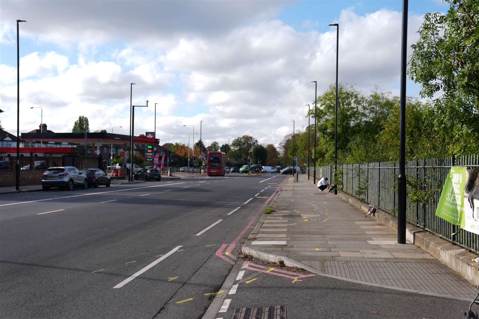 The scene near the A20 and Kidbrooke Park Road in Eltham where a heavily-pregnant woman and her baby died in a road crash (Ben Whitley/PA)