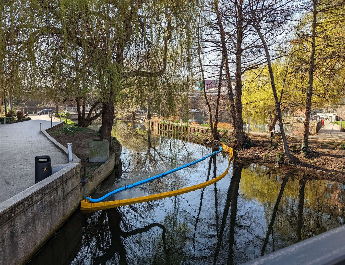 An investigation is underway by Thames Water which says the leak at the Mill Pond in Dartford has originated from a pumping station. Photo: Tom Roffe (55686889)