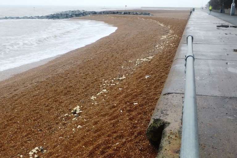 The scene along the Lower Leas area