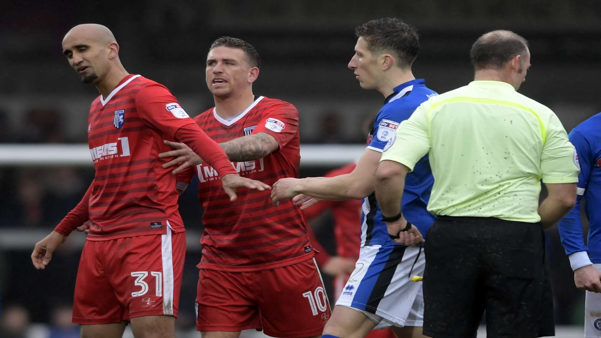 Zesh Rehman's red card against Rochdale on Saturday compounds boss Ady Pennock's defensive woes Picture: Barry Goodwin