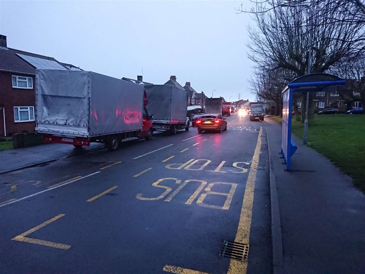 The lorries arrived overnight