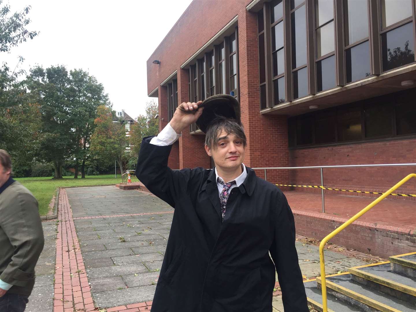 Pete Doherty outside court after his driving ban