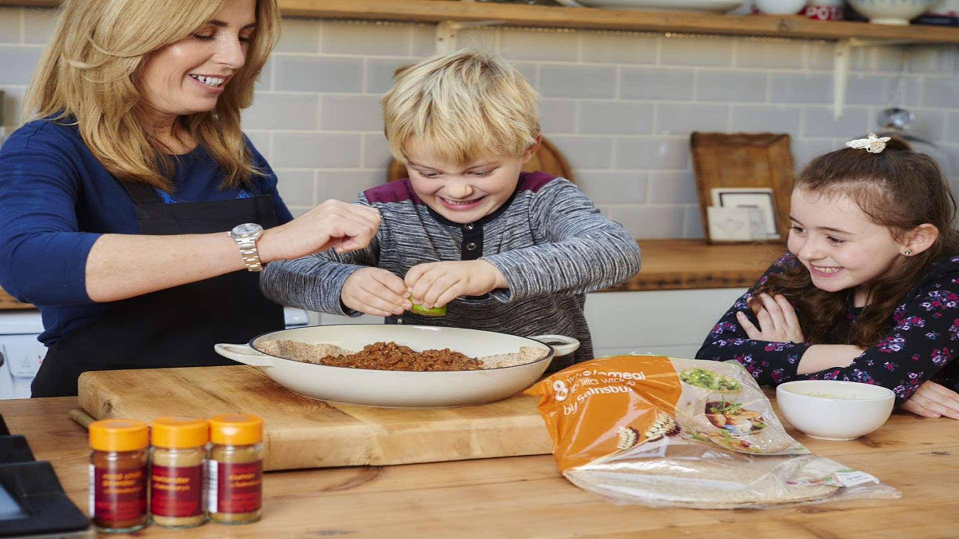 Alex Hollywood, wife of TV chef Paul Hollywood from Kent, preparing a plate to entice young palates. Picture: PA